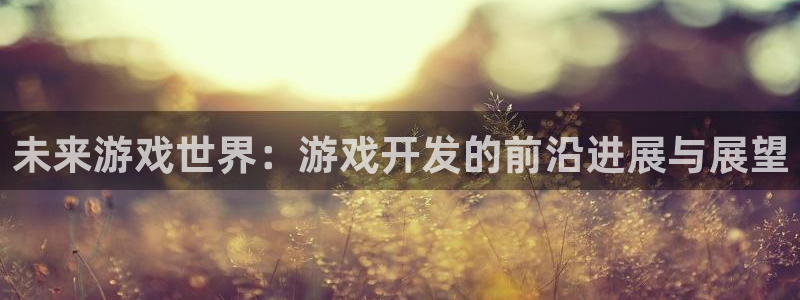 沐鸣2平台登录线路：未来游戏世界：游戏开发的前沿进展与展望