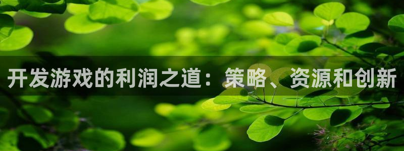 沐鸣娱乐2上来77542：开发游戏的利润之道：策略、资源和创新